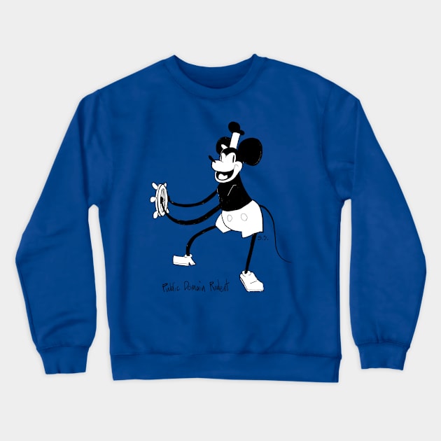 Public Domain Rodent Crewneck Sweatshirt by The Cat that Draws